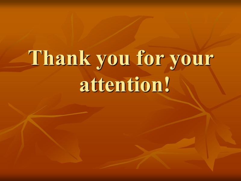 Thank you for your attention!